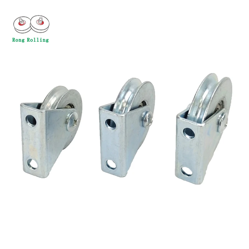 Wire rope fixed pulley with single bearing ,transmission wheel, channel wheel, 45 steel main iron bracket, smooth rotation.