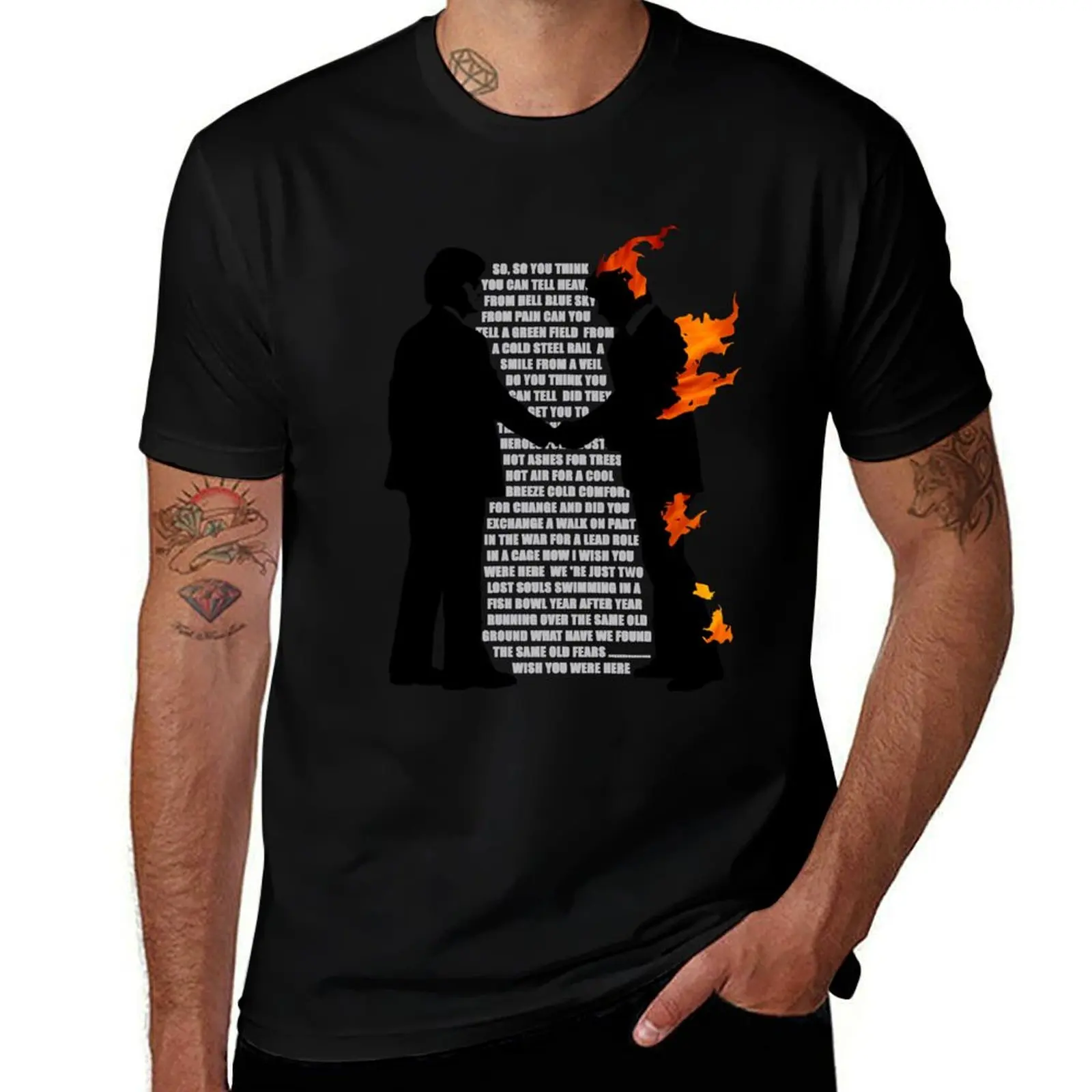 

WISH you were ..... T-Shirt Basic Regular Fit Casual T-Shirt