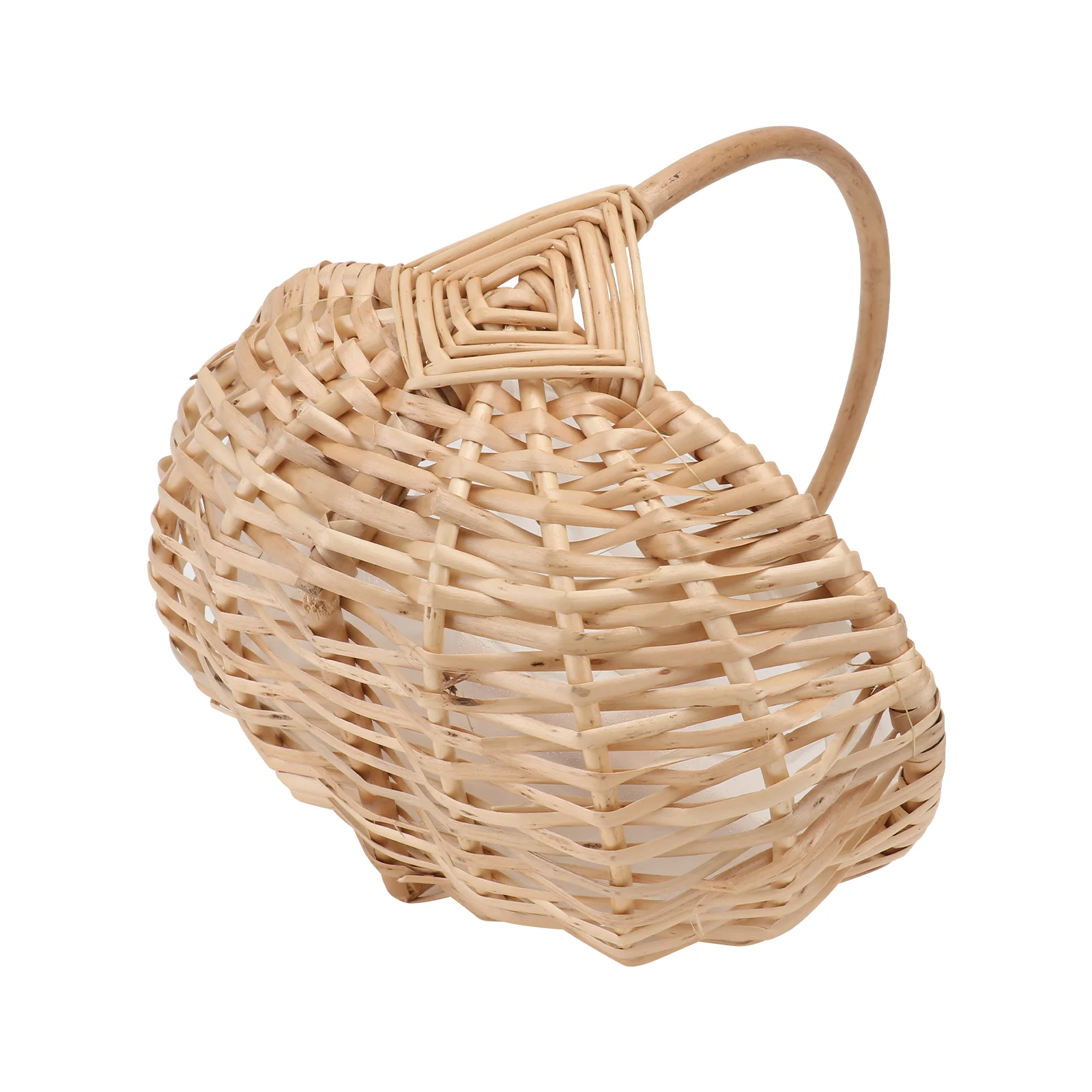 

Watermelon Shape Woven Rattan Flower Basket Storage Container Plant Box Braided Basket For Home Office Bedroom Wedding