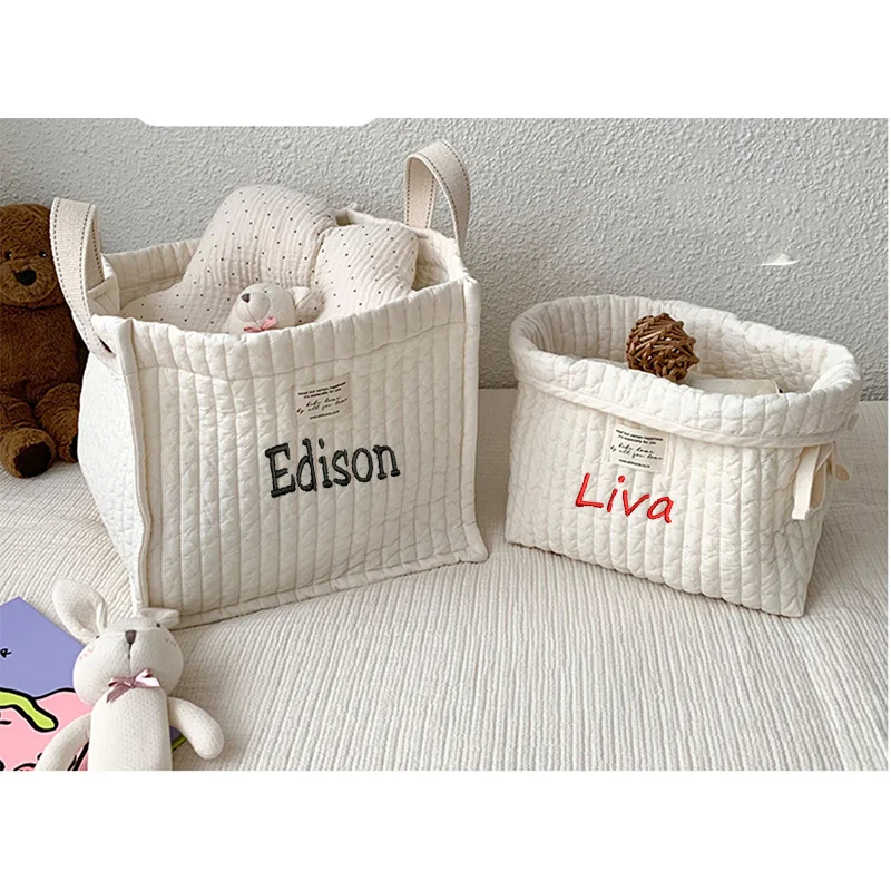 Personalized Children\'s Bottles, Diapers, Baby Beds, Hanging Bags, Portable Small Bags, Girl Storage Bags, Storage Baskets