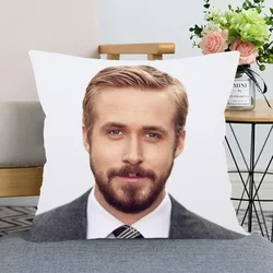 New Ryan Gosling Pillowcase Bedroom Home Decorative Gift Pillow Cover Square Zipper Pillow Cases 45x45 Satin Soft