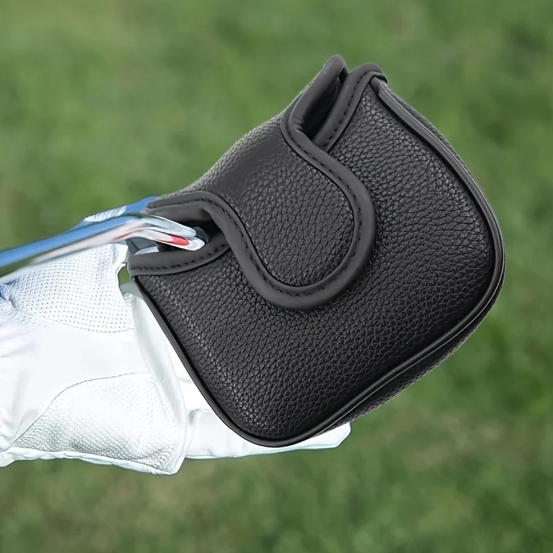 1pc mallet de golfe putter cabeça capa protetor fechamento magnético mallet putter cobre para df3 putter etc. ( 5,1''x5,5''')