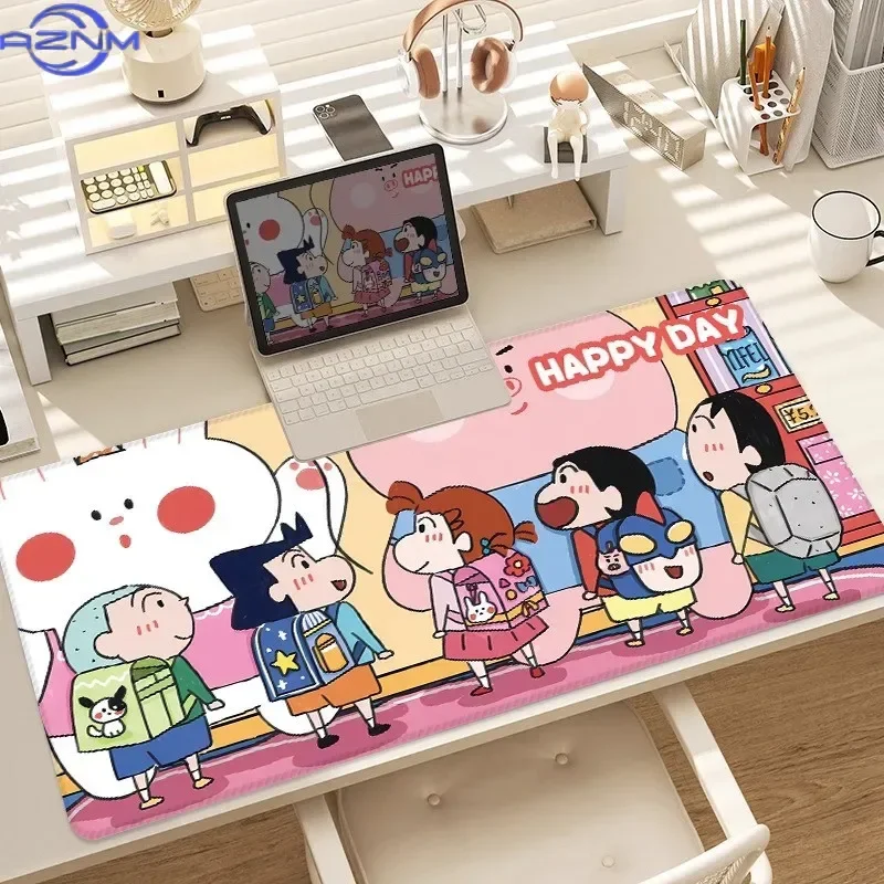 Colorful Cute Cartoon Character Group Mouse Pad, Rubber Non-Slip Base, Smooth Surface for Gaming and Office Desktop Computer Use