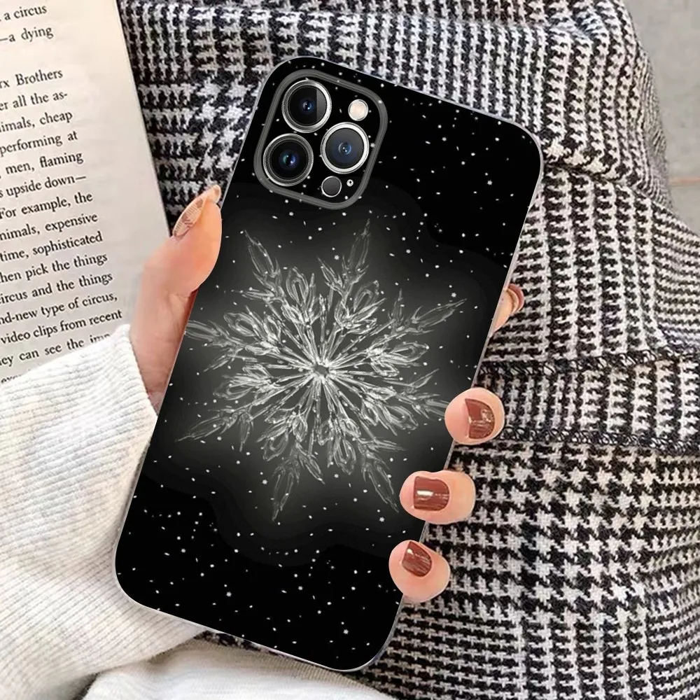 Snowflake snow cold Phone Case for iPhone 15 8 7 6 6S Plus X SE 2020 XR XS 14 11 12 13 Mini Pro Max Mobile Case image 5