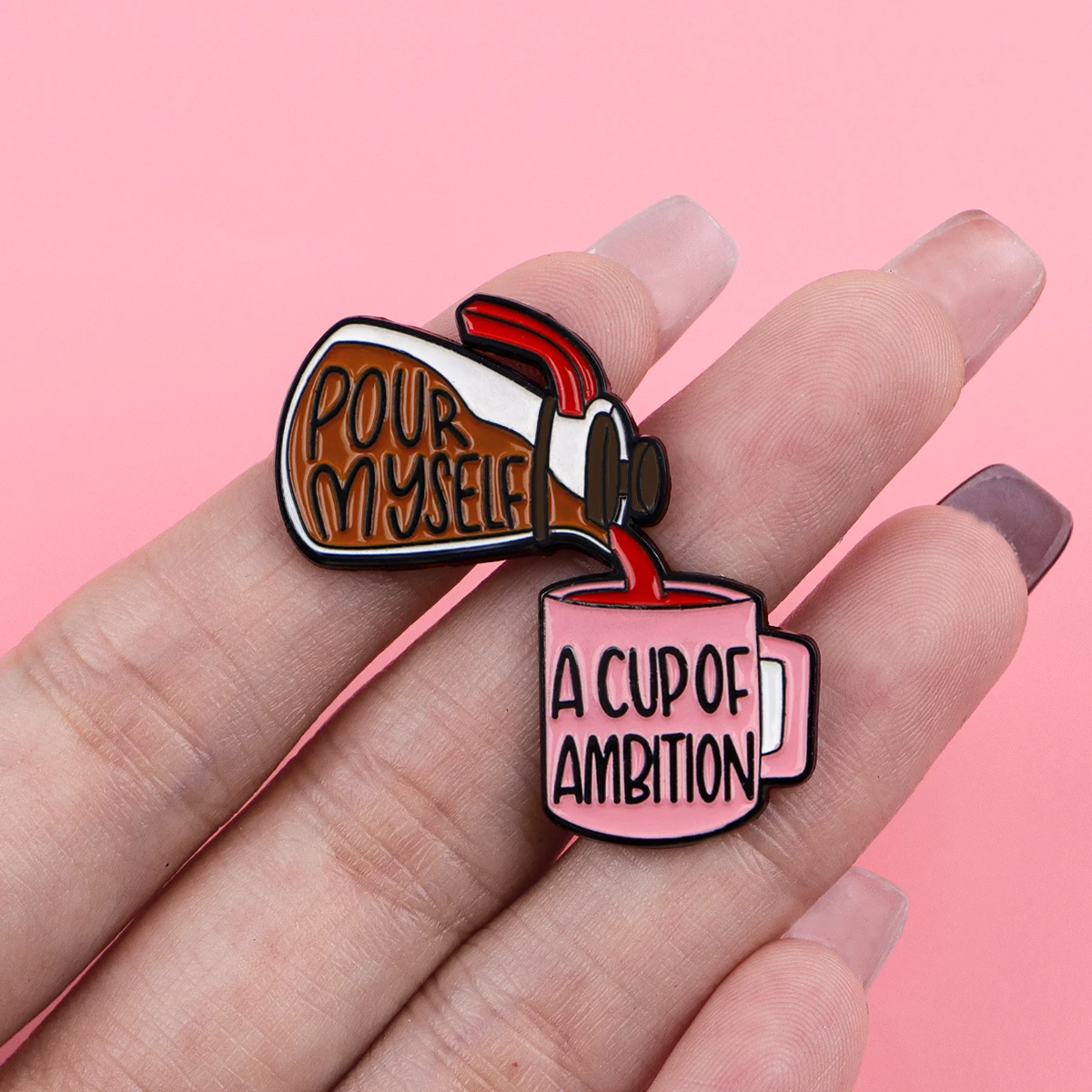 I AM NO MAN Zitate Anstecknadeln für Rucksack Damen Emaille Pin Herren Broschen für Kleidung Aktentasche Abzeichen Pins Accessoires Schmuck