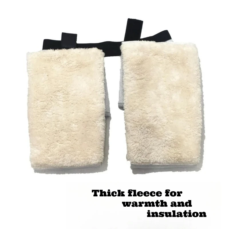 Knee Warmers Thermal Leg Sleeves Double Layer Thickened Winter Cold Weather Protection Non Slip Adults Seniors Unisex Wear