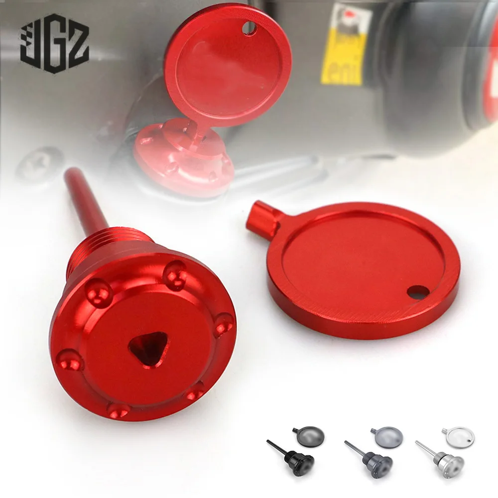 Motorcycle CNC Dipstick Oil Filler Cap Plug Depth Engine Oil Level Stick for VESPA GTS 200 250 300 GTV 2013 - 2017 Accessories