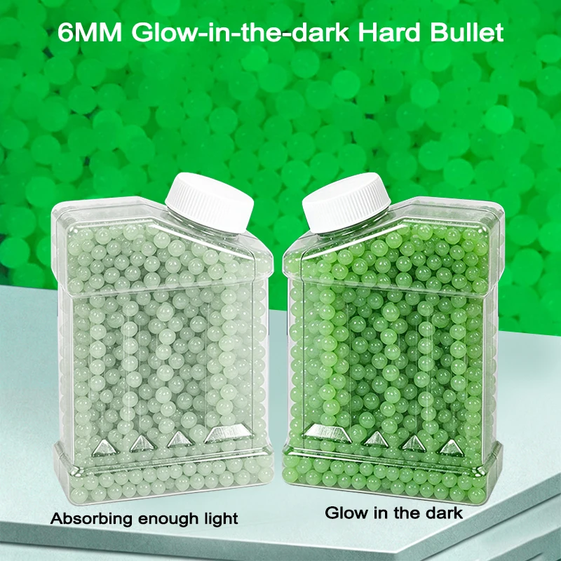 

3EF 6mm Hard Plastic Fluorescent BB Beads 0.12g Luminous Outdoor Sport Toy Gun Parts