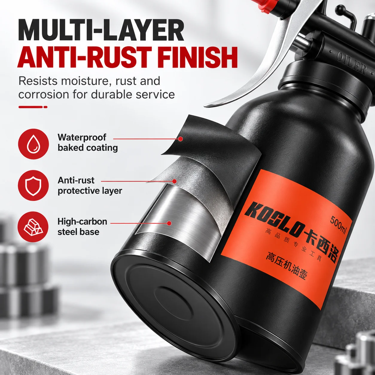 New 500/350ml Transparent Can Plastic Oil Pump High Pressure Oiler Lubrication Machine Grease Gun Accessories Atv Car Tools Sets