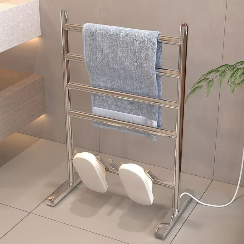 Removable Electric Towel Rack Stainless Steel Household Multiple-layer Drying Waterproof Towel Warmer Heated Bathroom Fixture