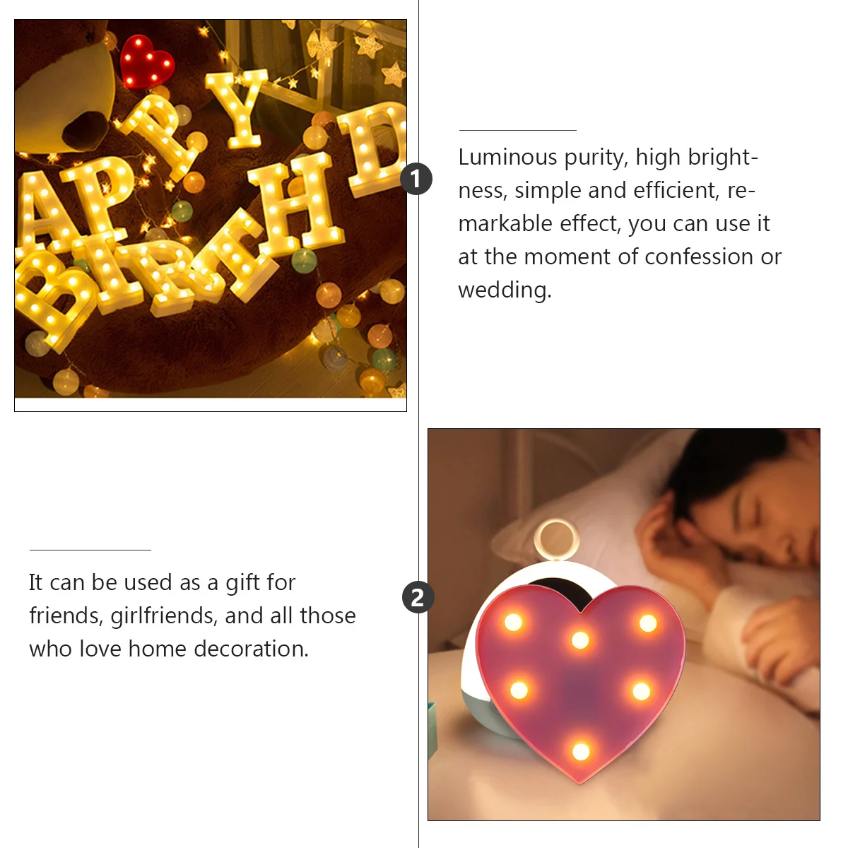 Светодиодный светильник в форме сердца, настольный орнамент, экологически чистый материал, безопасный прочный свадебный реквизит, домашний декор, подарок, светодиодная лампа