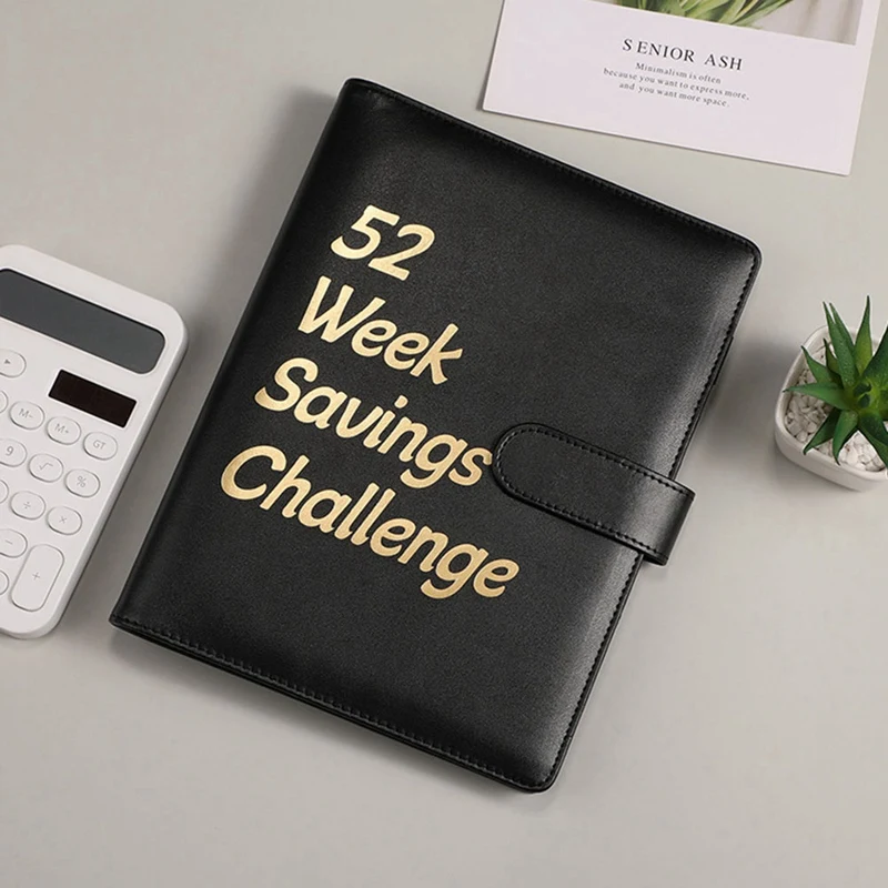 52 Week Money Saving Challenge Binder With Cash Envelopes For Saving, A5 Budget Binder Savings Challenges Book Durable