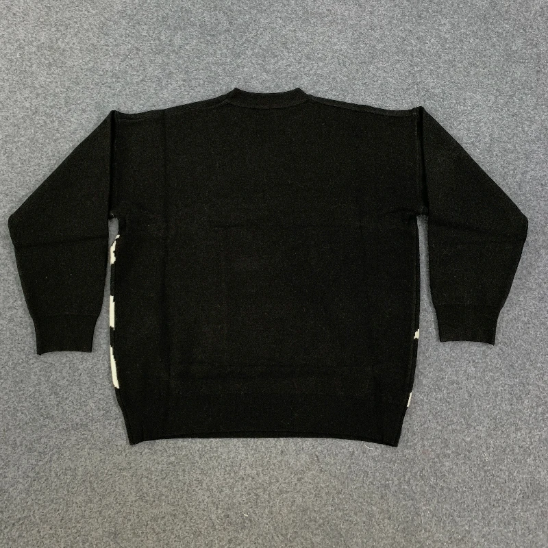 الأمريكية الشرير الهيب هوب الاتجاه عادية كسول طويلة الأكمام تريكو 2000s الخريف الشتاء موضة المرأة المعتاد البلوز س الرقبة سترة #6