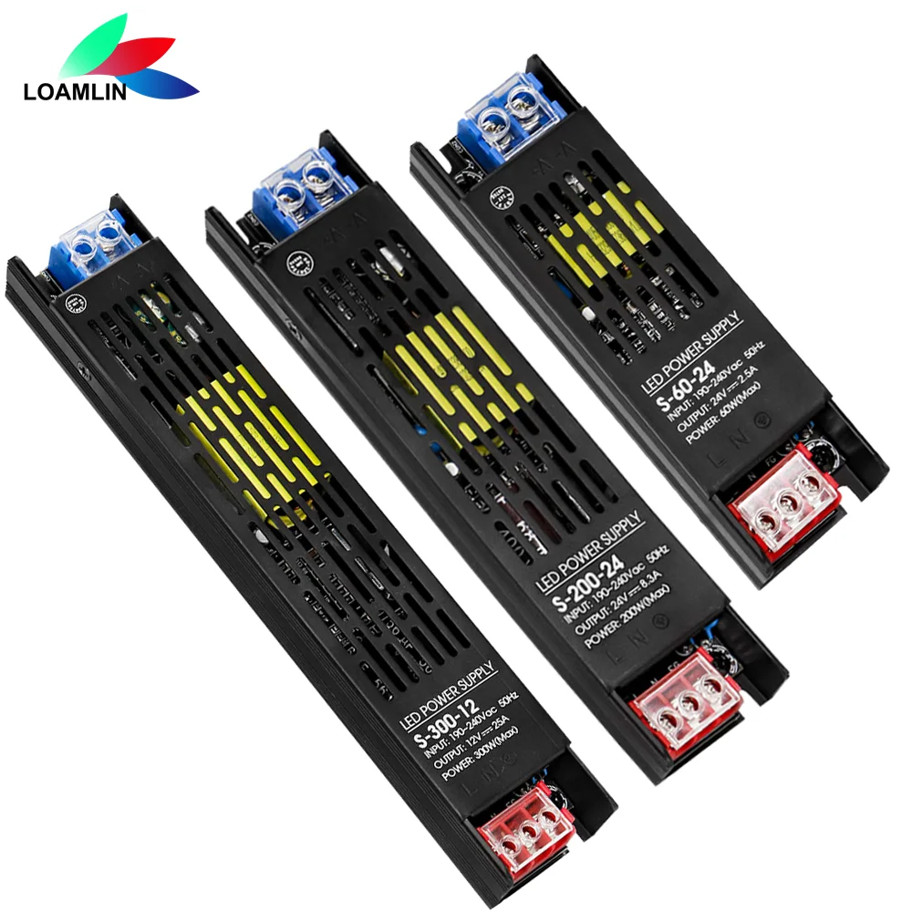 LED-Treiber-Netzteil AC190-240V 60W 100W 200W 300W 400W 500W Ultra dünne Licht transformatoren für LED-Leuchten DC12/24V