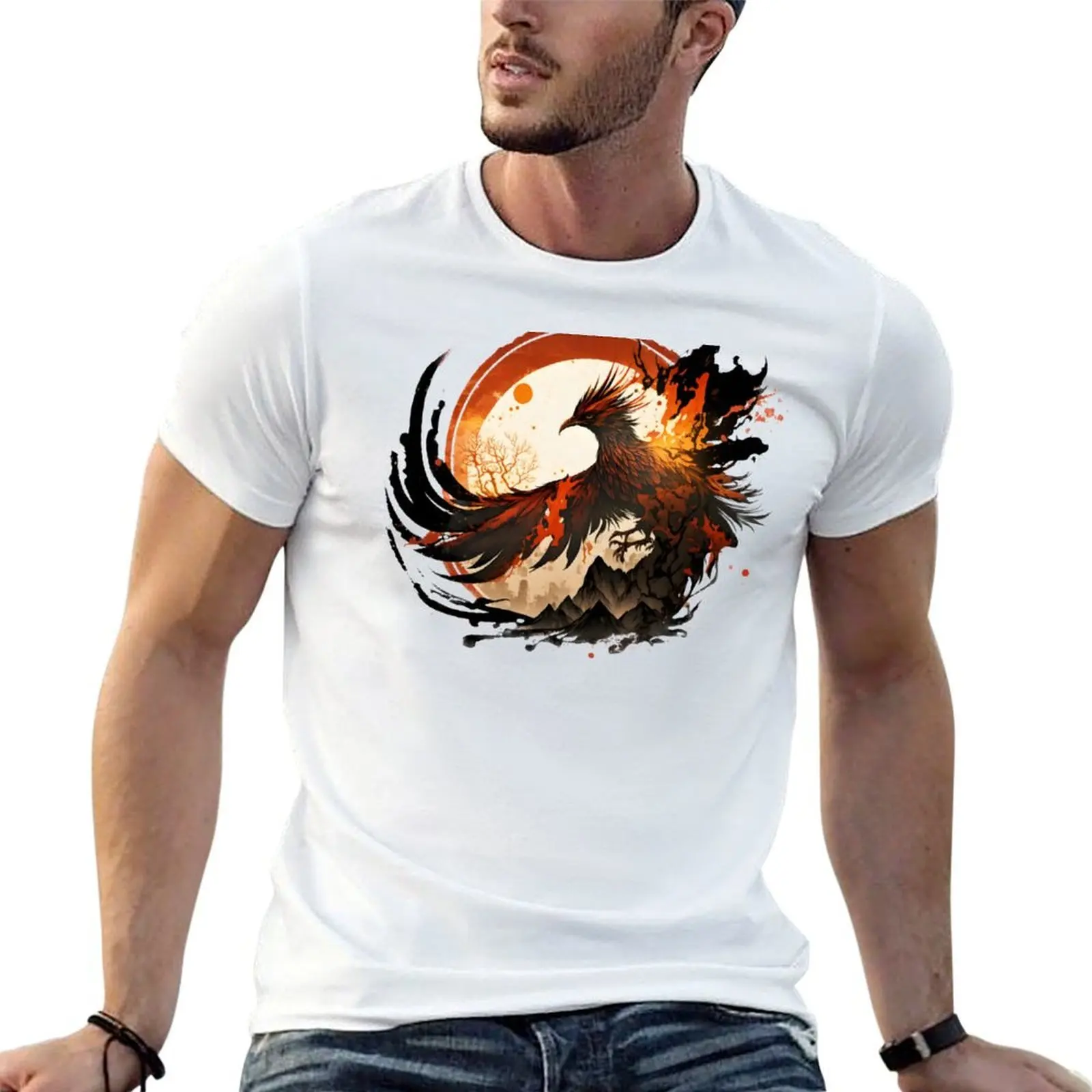 

The Rise of Phoenix T-Shirt cotton t shirts man 100% t shirts for man graphic funny T-Shirt