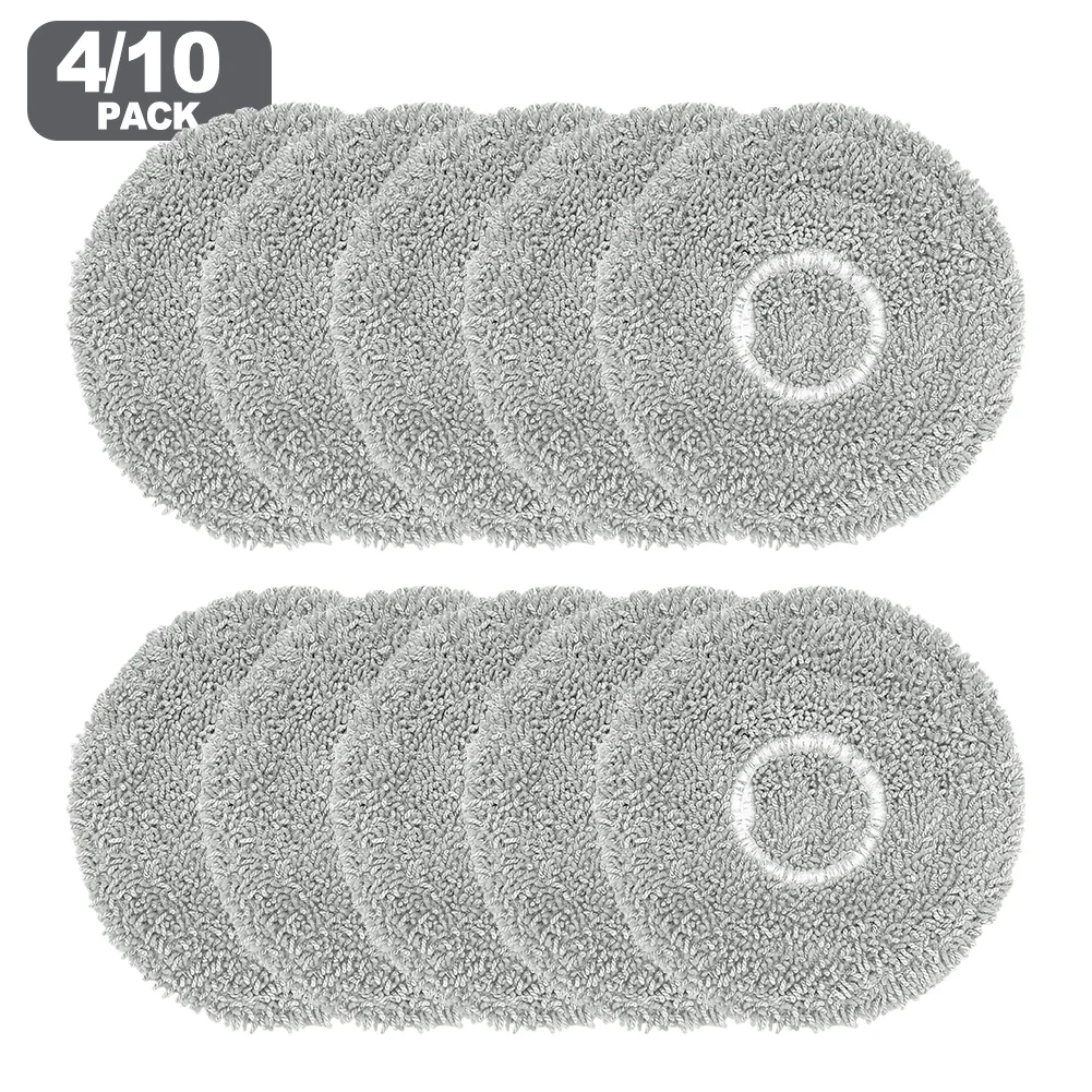 4/10pcs Vacuum Cleaner Mop Cloths For Conga X70 Robot Vacuum Cleaner Replacement Accessories Washable Reusable Mop Cloth