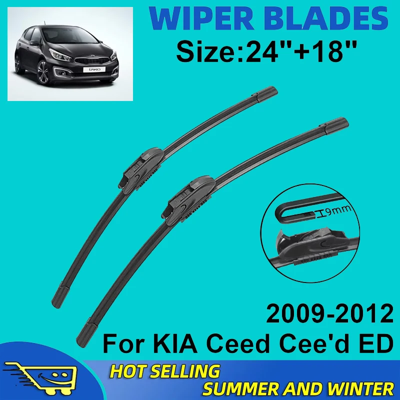 

2PCS Wiper Blades Set Kit For KIA Ceed Cee'd ED 2009-2012 2010 2011 Front Windshield Brushes Windscreen Window Accessories