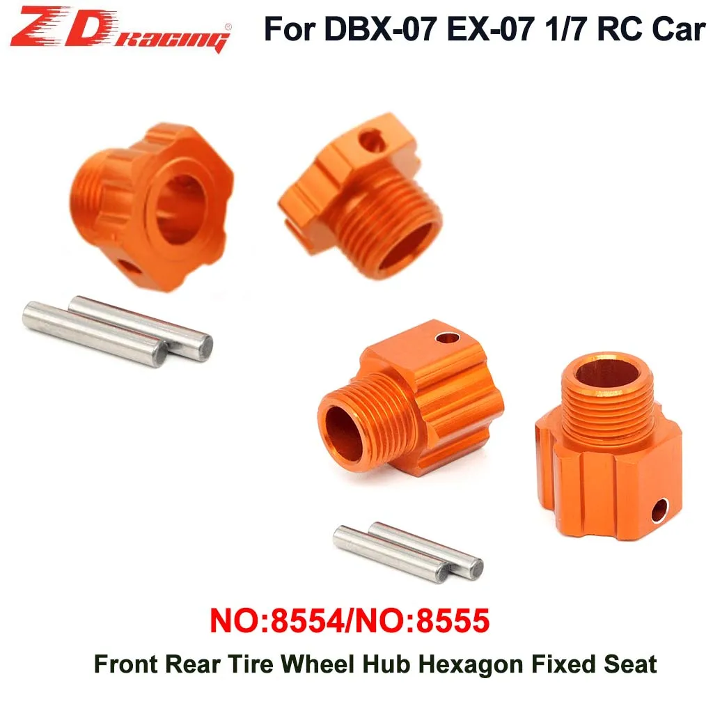 RC Car Front Rear Tire Wheel Hub Hexagon Fixed Mount Seat For ZD Racing EX-07 1/7 RC Car Original Upgrade Parts 8554 8555