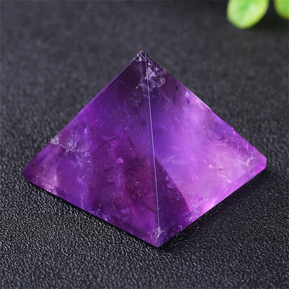 

Natural Dream Amethyst Pyramid Healing Crystal Chakra Quartz Pyramid Point Energy Home Decoration Handmade Crafts Gem