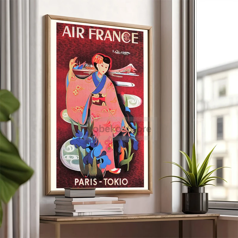 Air France Vintage Travel Poster Europe France Tourism Prints Canvas Painting Wall Art Pictures Home Living Room Vintage Decor