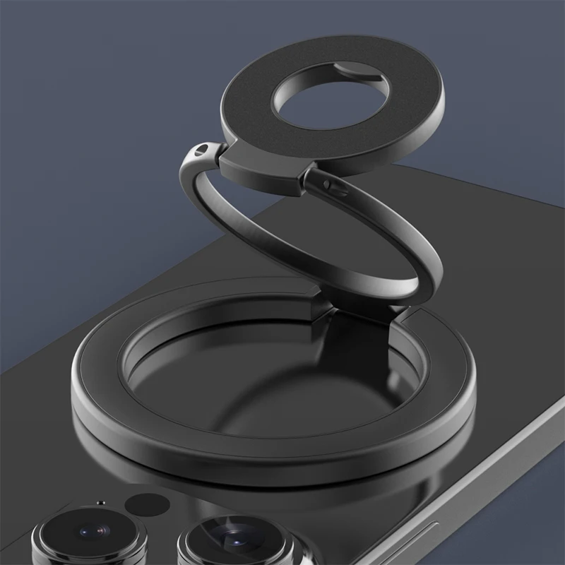 Für MagSafe Doppelseitige Magnetische Telefon Ring Halter Tragbare Falten Handy Ständer Zubehör Grip Halterung Unterstützung Für iPhone