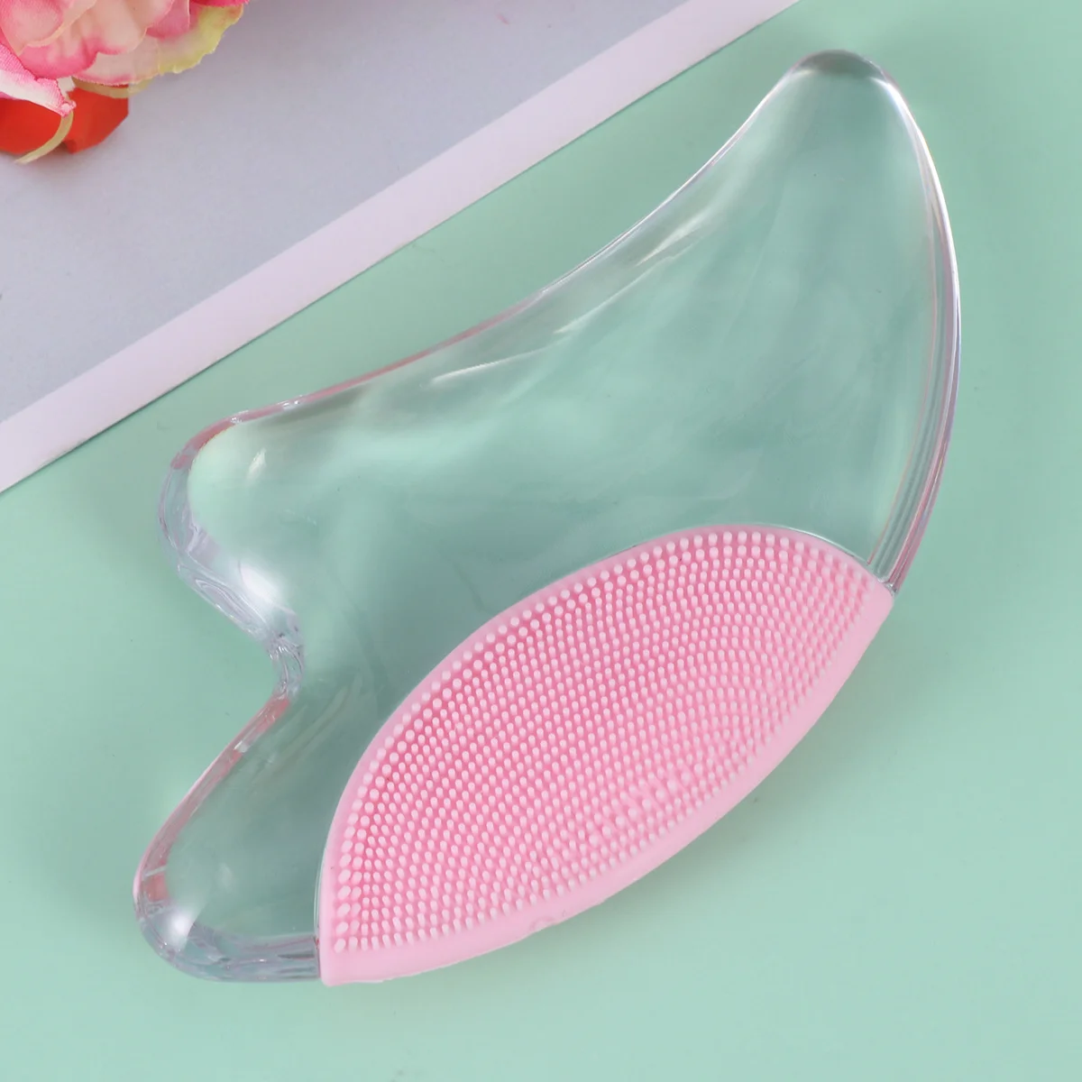 1pc Facial Massage Tool Gua Sha Plate Premium Resin Scraping Treatment Crystal Therapy Plate For Skin Care Cleansing