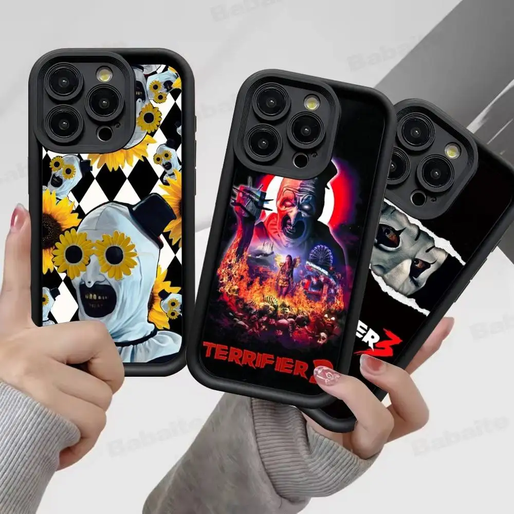 

Popular Horror Movie T-Terrifier Phone Case For IPhone 17 16 15 14 13 12 11 Pro Max 16E Plus INS Soft Cover
