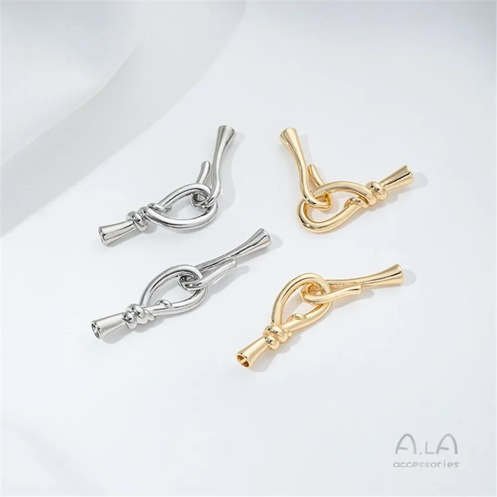14K Gold-Plating Fish Hook Pearl Buckle DIY Handmade String Bracelet Necklace Buckle Connecting Ending Buckle Jewelry Buckle
