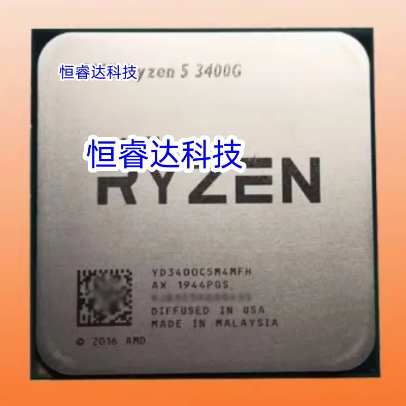 Ryzen 5 3400G R5 3400G 3.7GHz Quad-Core Eight-Thread 65W CPU Processor YD3400C5M4MFH Socket AM4