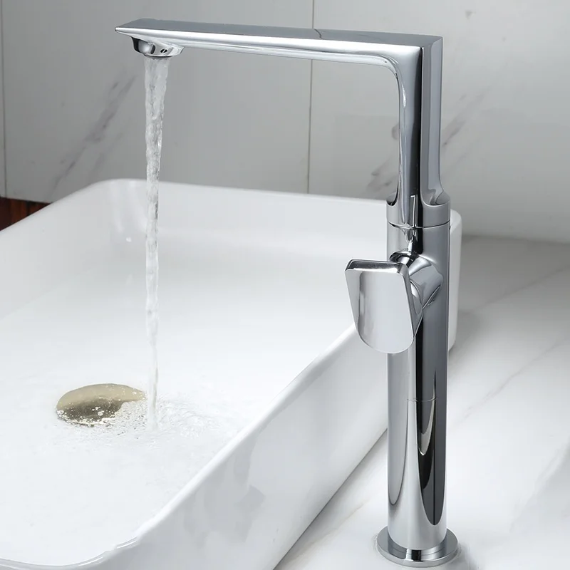 

Смеситель для раковины Brush Gold: горячая и холодная вода, для умывальника, для ванной комнаты, для накладной раковины, латунный, поворотный, хромированный, золотой