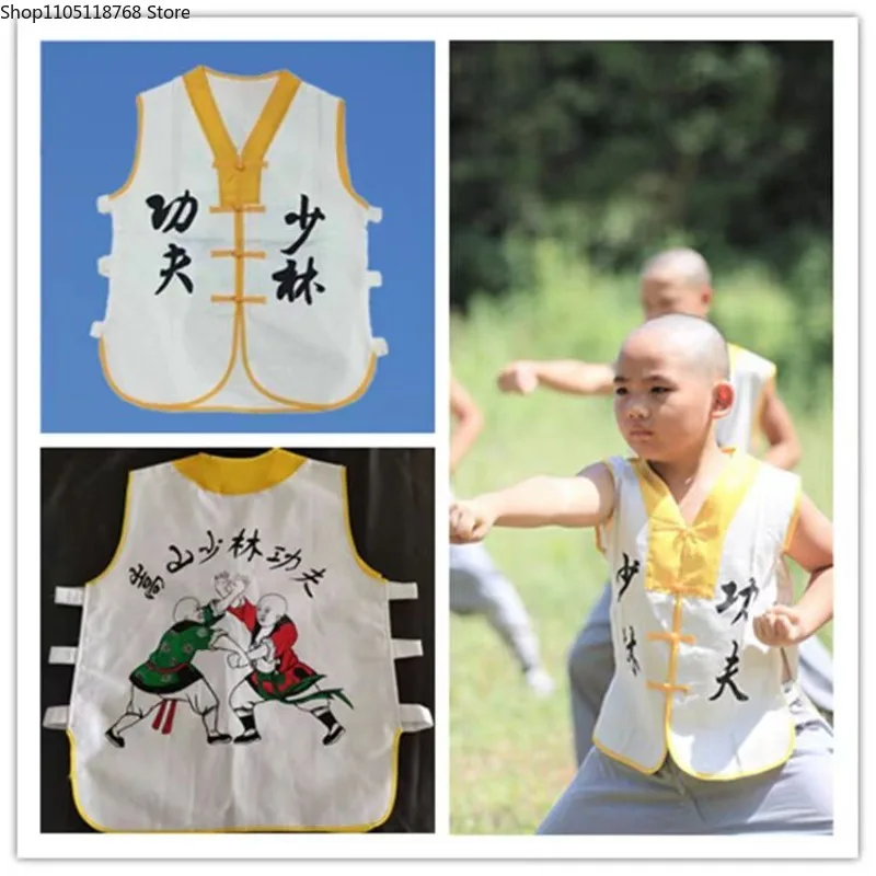 Classic Shaolin  Monk Kung Fu Vest Wushu Martial Arts Training Suit Tai Chi Uniforms