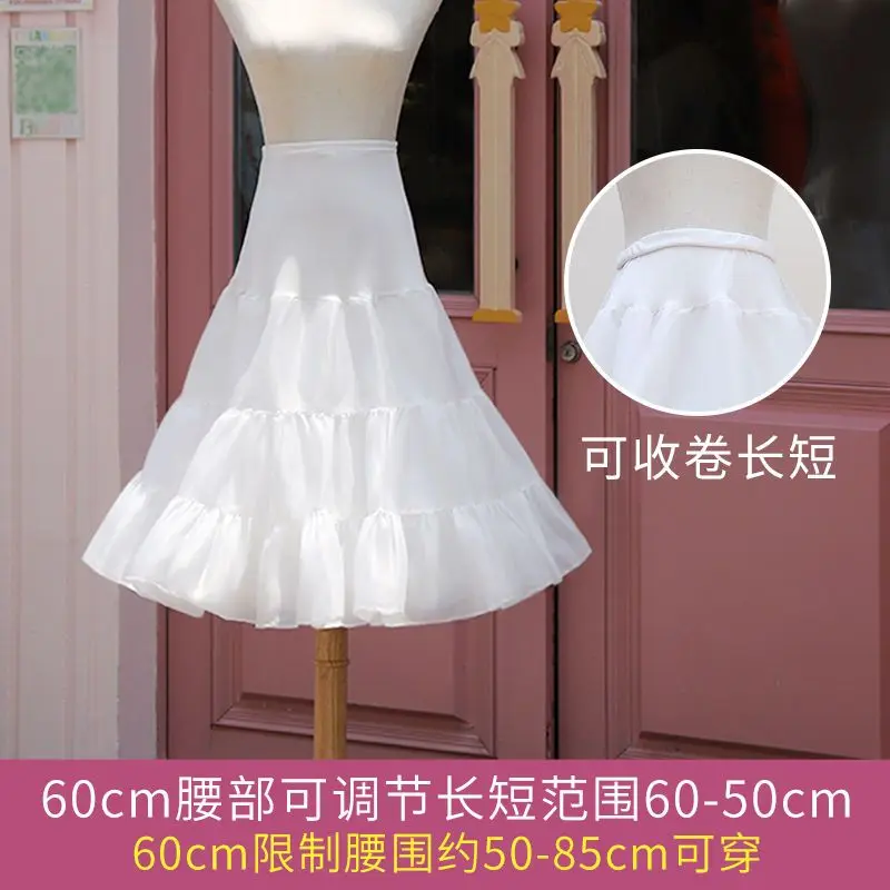 Women Organza Tutu Skirt Adult Vintage Lolita Petticoat Fancy Ballet Dancewear Party Costume Ball Gown Short Skirt Crinoline