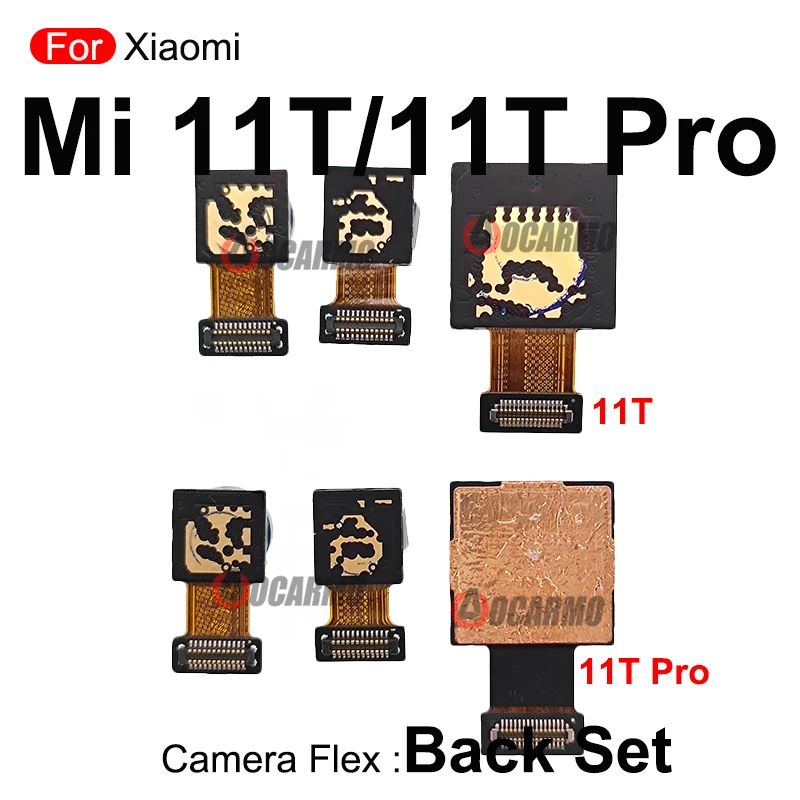 Aocarmo Back Rear Main Camera + Ultra-Wide + Telephoto Macro Cameras Flex For Xiaomi 11T Mi11T Pro