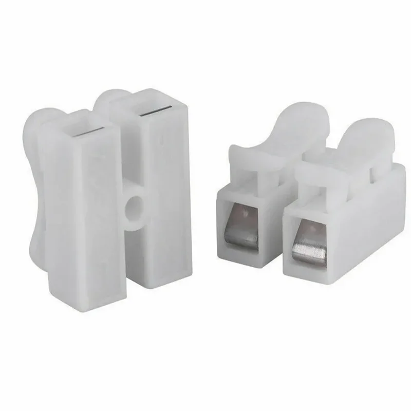 20-50pcs CH2 Spring Quick Wire Connectors Clamps Cable Terminal Block LED Strip Light Electrical Replace Tapes Cable Clamp Tools