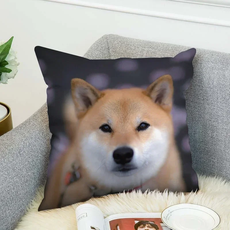 Shiba Inu Pillow Cover Decorative Cushion Covers for Bed Pillows Pillowcase Fall Decor Car Decoration Pilow Cases Sofa Cushions