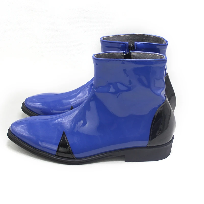 อิคาริ ชินจิคอสเพลย์รองเท้ารองเท้าสีฟ้าอะนิเมะ EVA บทบาทเล่นรองเท้าหนังเทียมสำหรับชาย