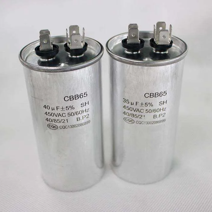 CBB65 Motor Capacitor Air Conditioner Compressor Start Capacitor CBB65 450VAC 20uF 25uF 30uF 40uF 45uF 50uF 60uF 70uF Connector