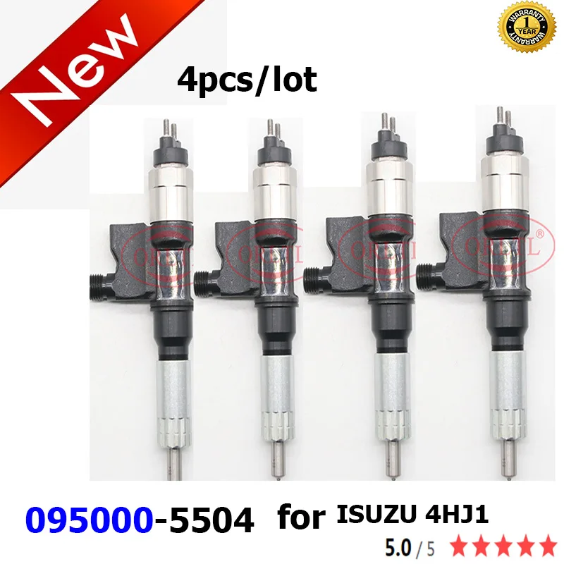 ORLTL 4PCS /LOT New 095000-5504 Common Rail Engine Injection 0950005504 5504 for ISUZU 4HJ1