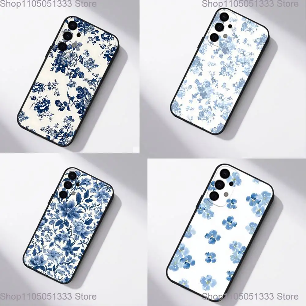 

Blue And White Porcelain Phone Case For Samsung S25,S24,S21,S22,S23,S30,Ultra,S20,Plus,Fe,Lite,5G Black Cover