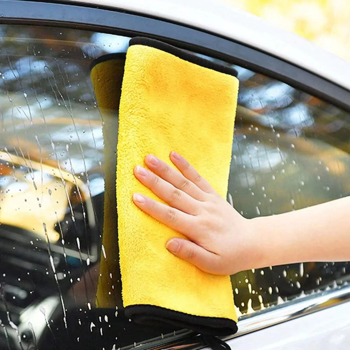 Thickened Double-Sided Absorbent Microfiber Car Wash Towels, Stain-Free and Watermark-Free Car Cleaning Cloths
