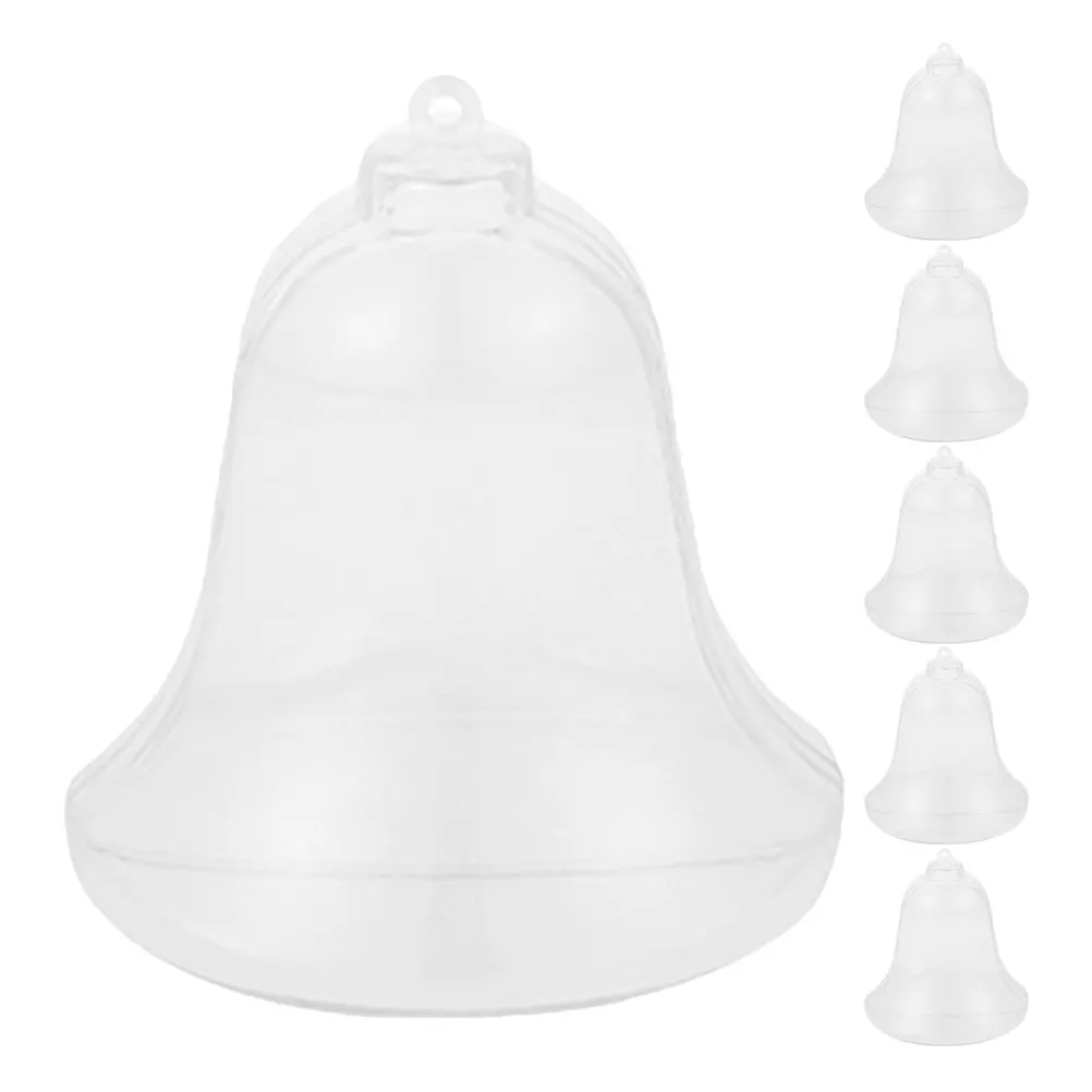 

6pcs Candy Boxes Clear Christmas Ornament Balls Fillable Plastic Holiday Decor For Party Wedding Xmas Tree Pendant Baubles