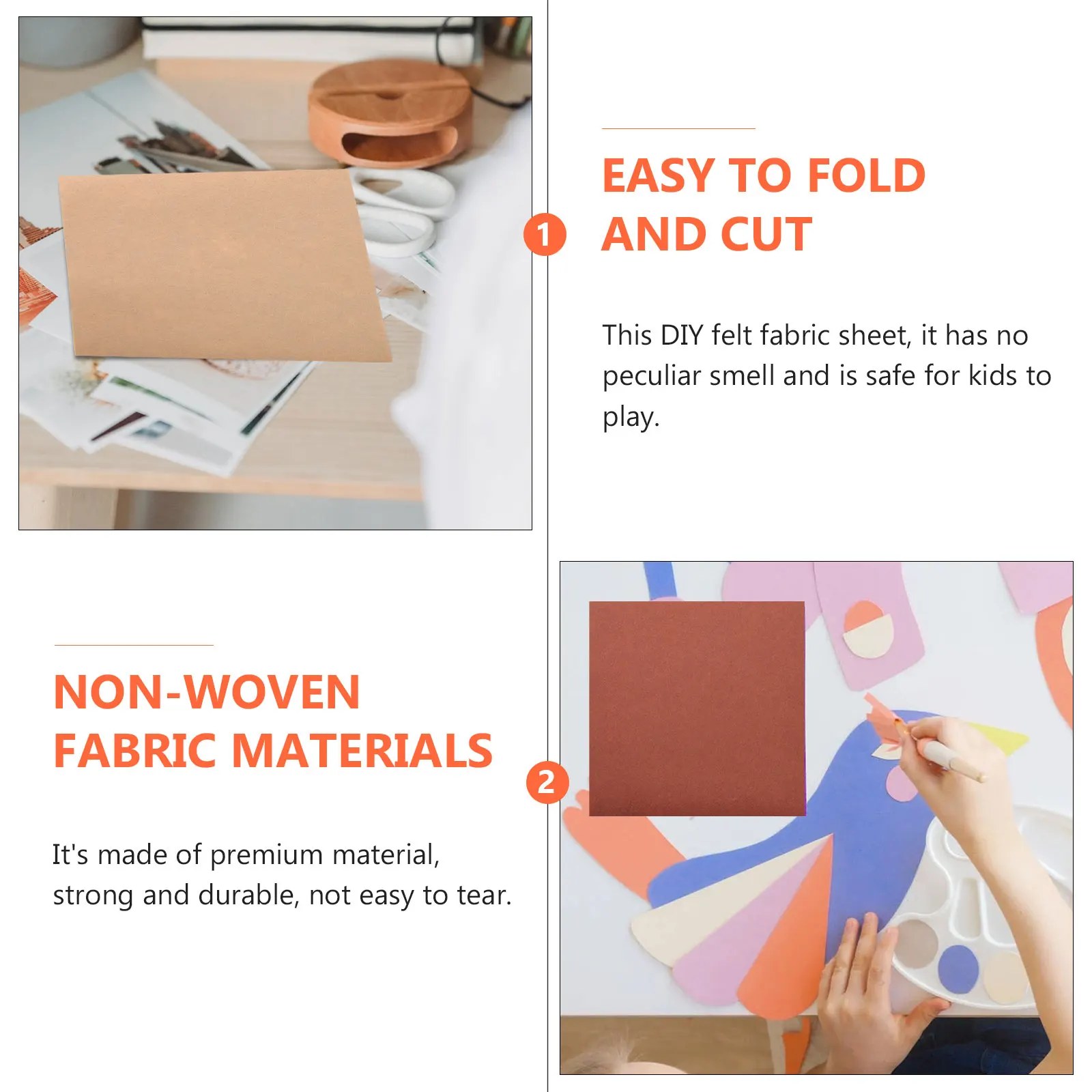 

18 Pcs Non-woven Handmade Decoration Felt Diy Craft Handicraft Work Fabric Cloths for Crafting Material Crafts