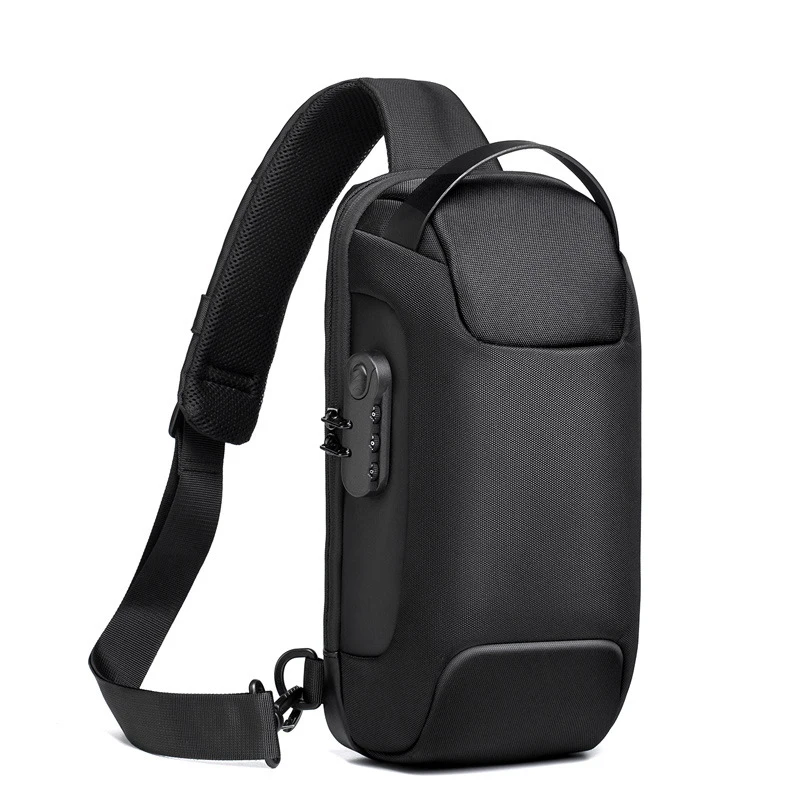 NEW Shoulder Bag for Men Waterproof USB Crossbody Bag Anti-Theft Short Travel Messenger Sling Bag Fashion Designer Chest Bag