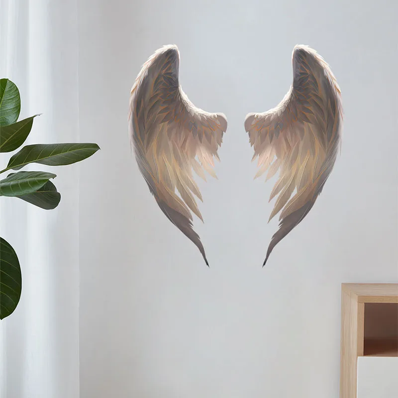 Winged Angel Devil Wall Sticker Bedroom Mirror Room Decoration Wall Sticker