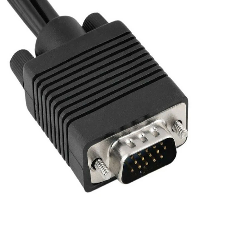 สายแปลงสัญญาณ VGA SVGA 15 พิน ตัวผู้ เป็น S-VIDEO 3 RCA แจ็ค สำหรับทีวี AV คุณภาพสูง