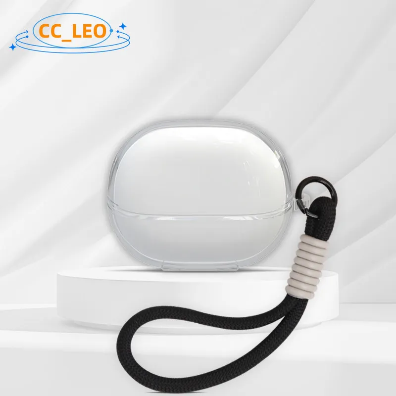 Case for SoundPeats POP Clip Clear TPU Soft Case for SoundPeats POP Clip Protective Sleeve Cute Lanyard Pendant