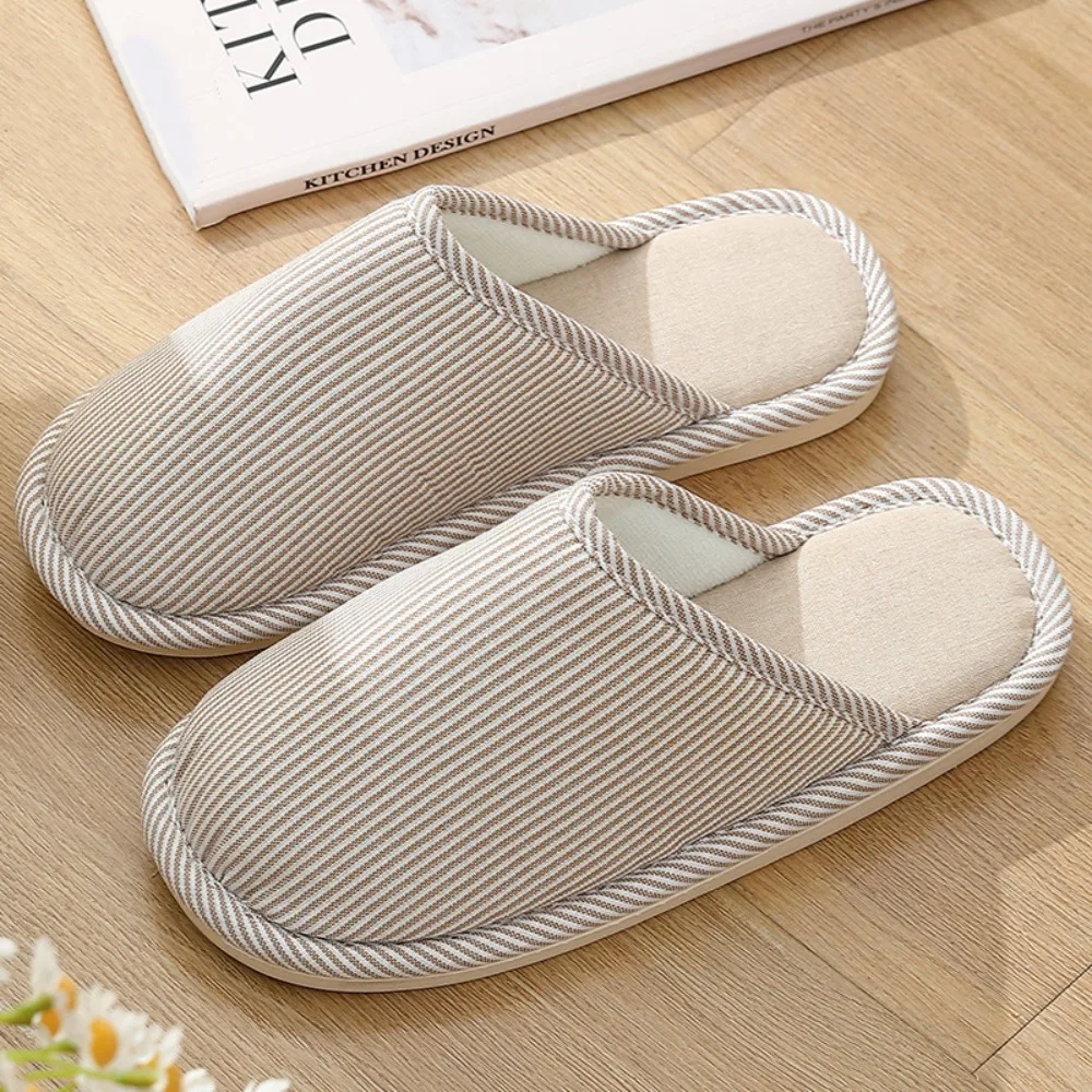 

Fashion Soft Home Slippers Toe-wrapped Non-slip Winter Slippers Casual Mute Couple Slippers Winter
