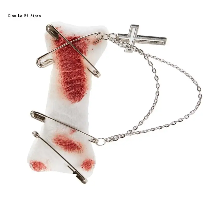 Furry HairPins Girl Subculture Bloodstain Brooch Great for Most Hair Type Hair Clip with Pin for Lady Women Girl XXFD