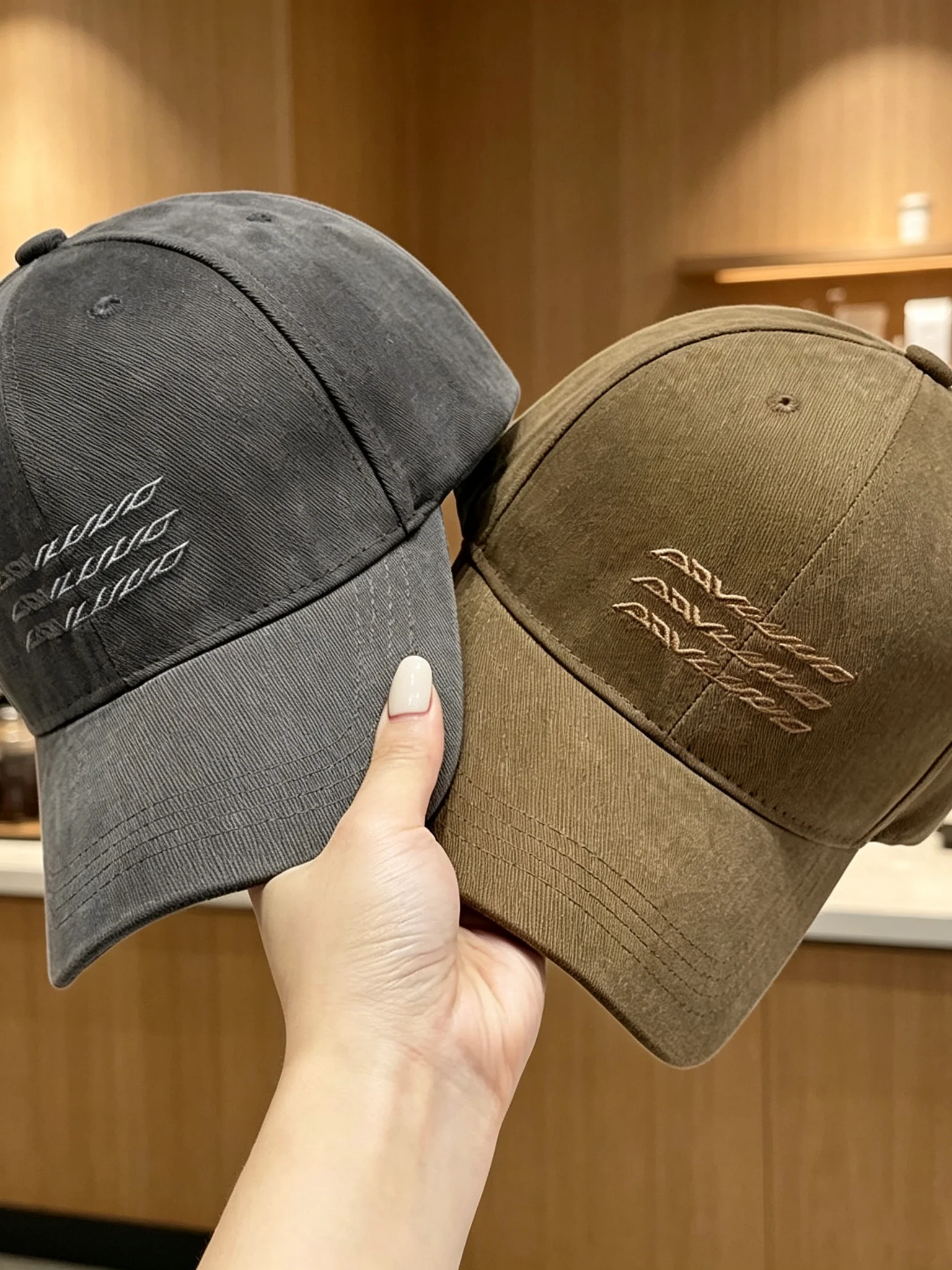 bone-de-beisebol-retro-cinza-bordado-unissex-casual-versatil-estilo-coreano-topo-macio-ilusao-de-rosto-pequeno-para-cabecas-grandes