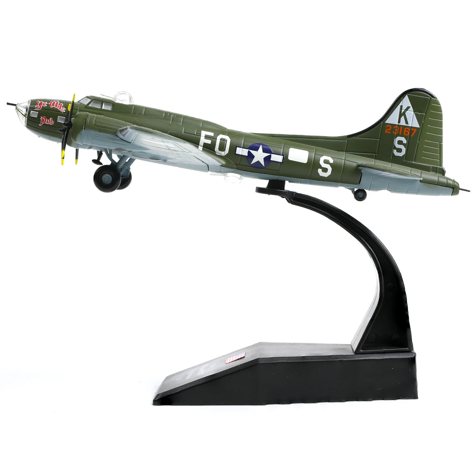 1:144 Scale Collectible Aircraft B-17F Flying Fortress Classic Bomber Diecast Metal Military Model for Collection Souvenir Plane